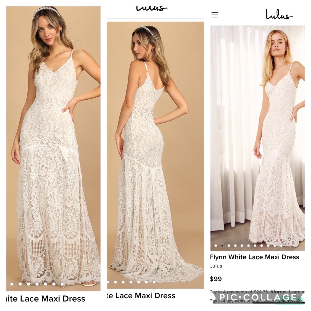 Bridal or formal dress, only worn once for maternity pictures.